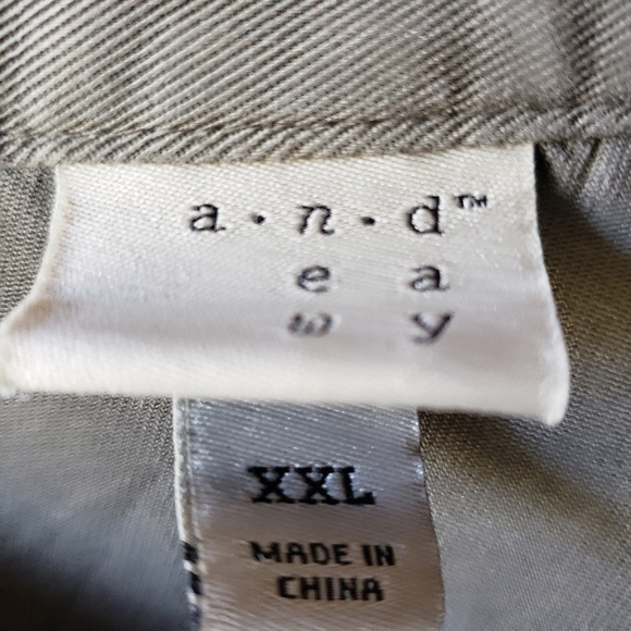 A N D E A W Y XXL Olive Green Dress with Drawstring Belt - Picture 2 of 7